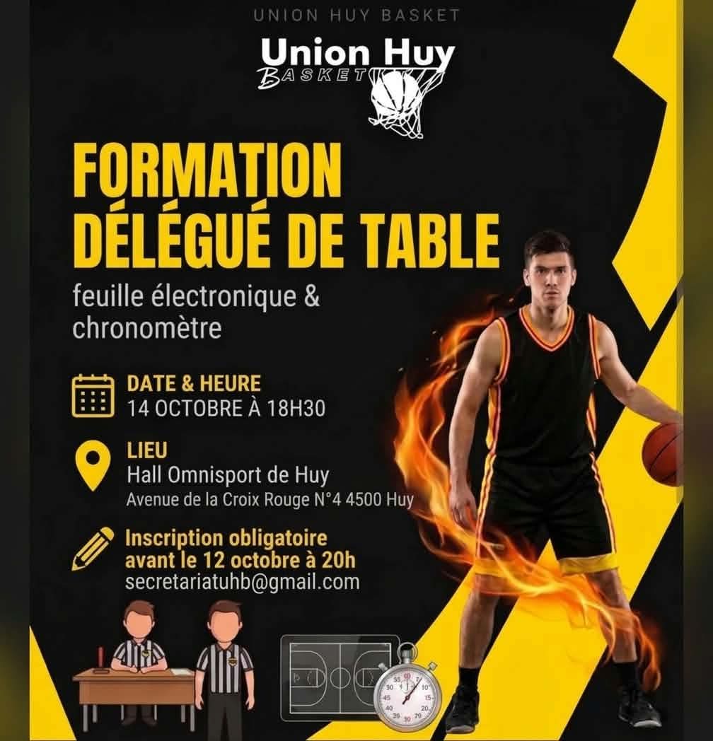 Inscription via secretariatuhb@gmail.com